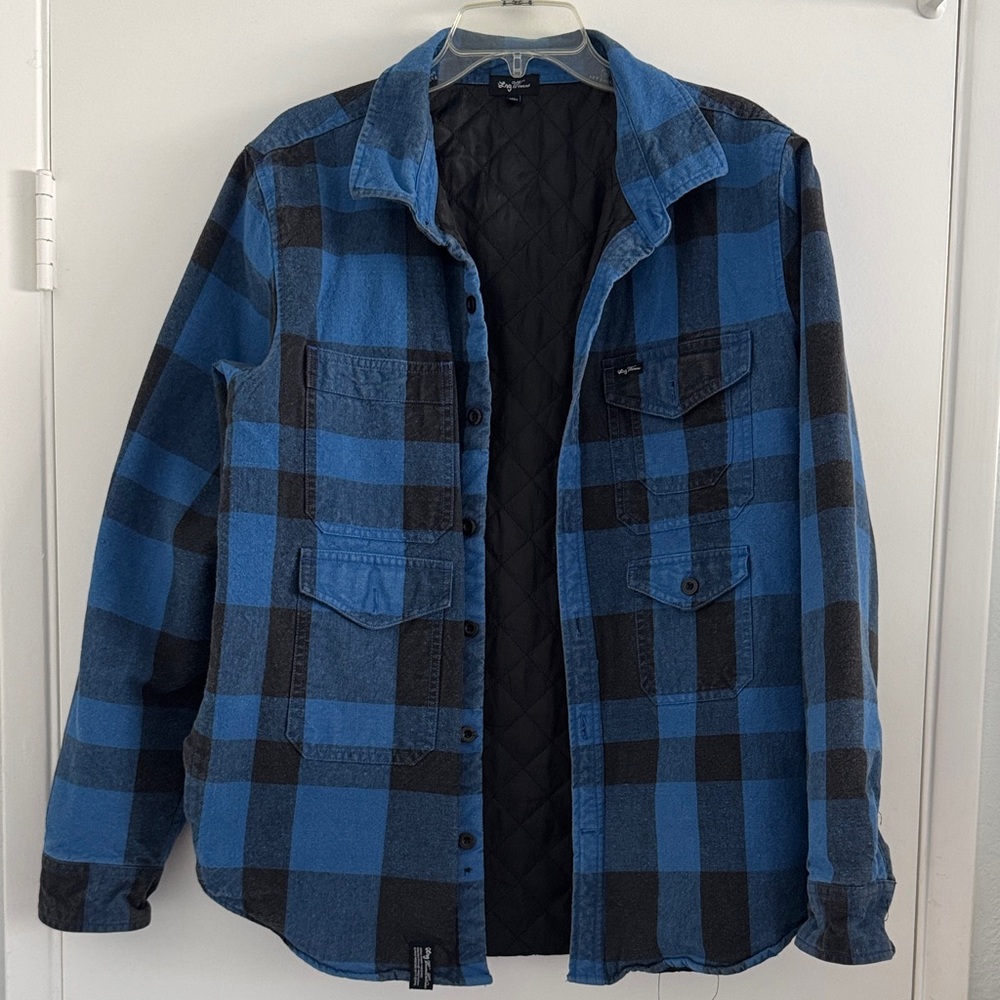 LRG Blue and Black Checkered Men's Jacket